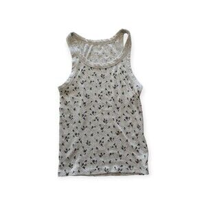 Grey American Eagle Tank Top With flowers XS